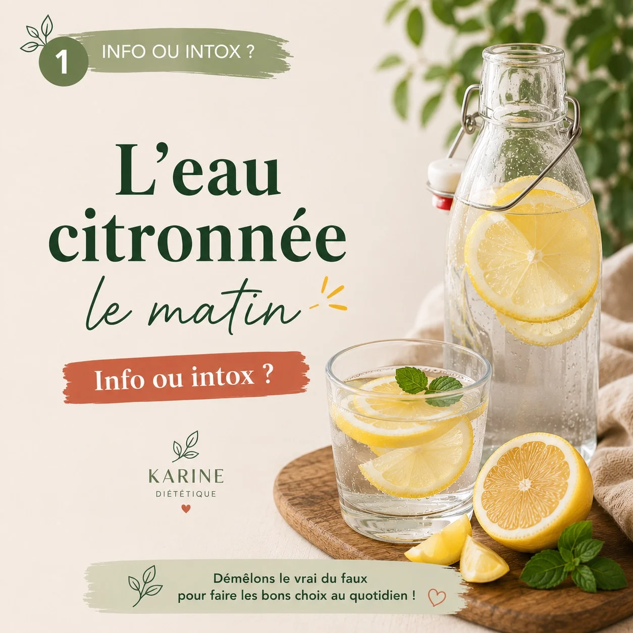 Eau citronnée le matin : info/intox
