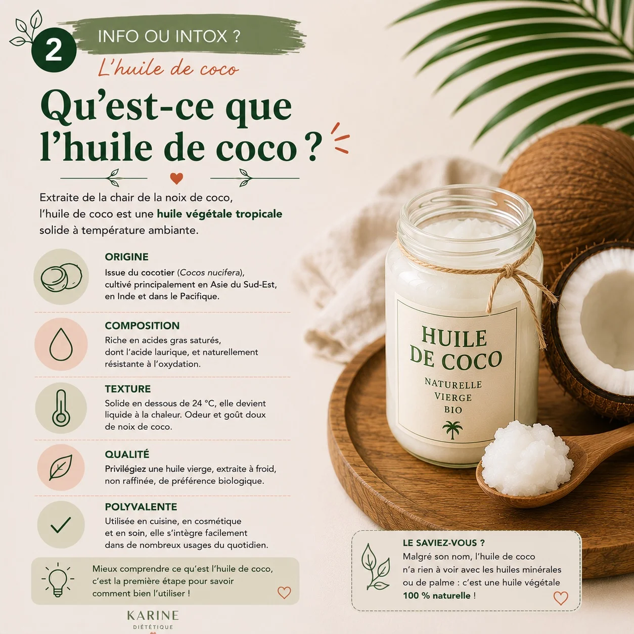 L’huile de coco Info/intox