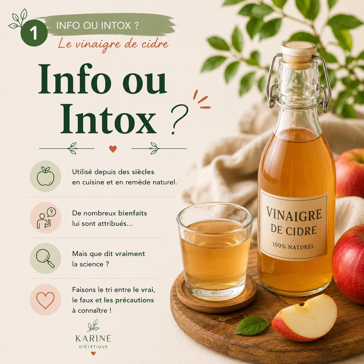 Le vinaigre de cidre info/intox