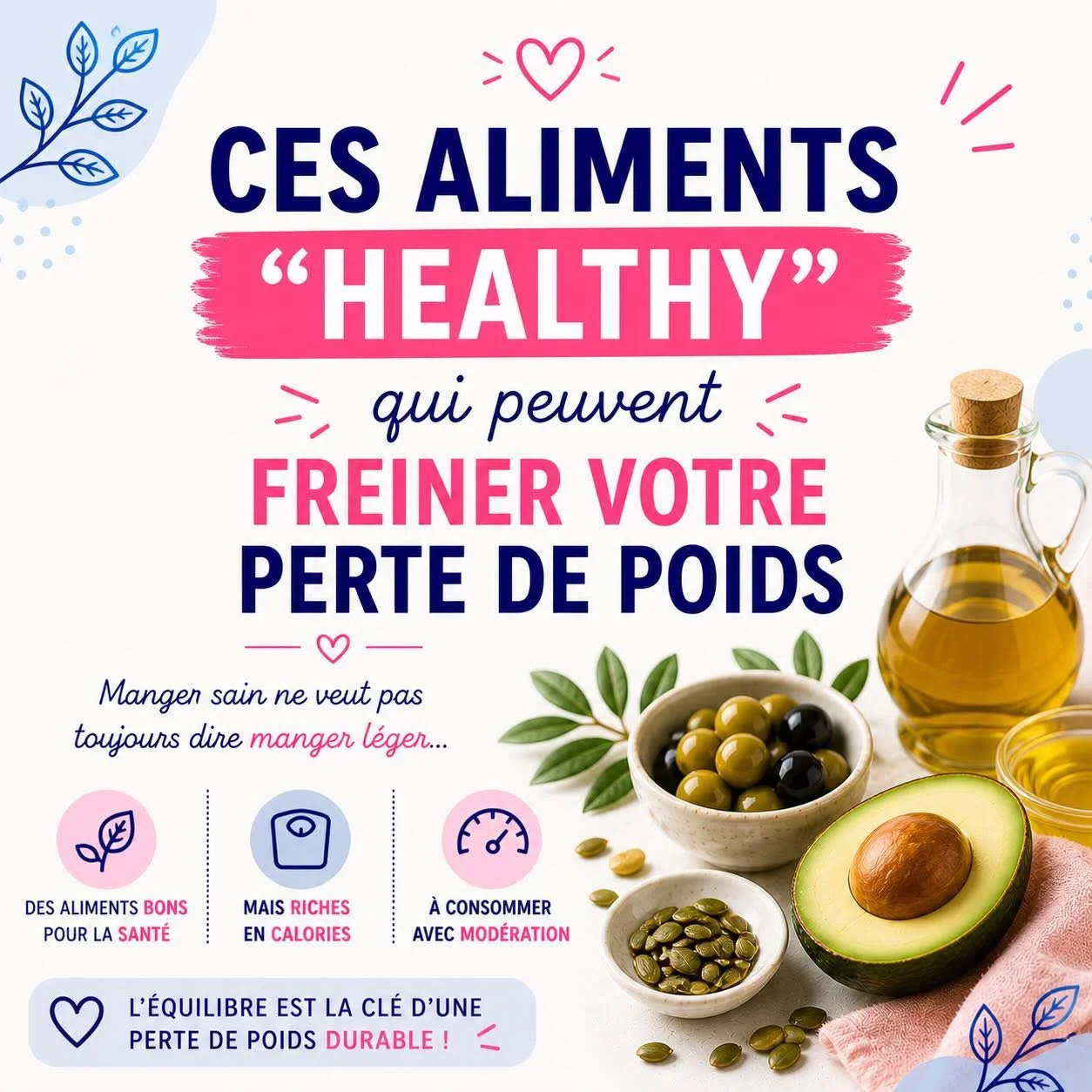 Les aliments healthy MAIS caloriques