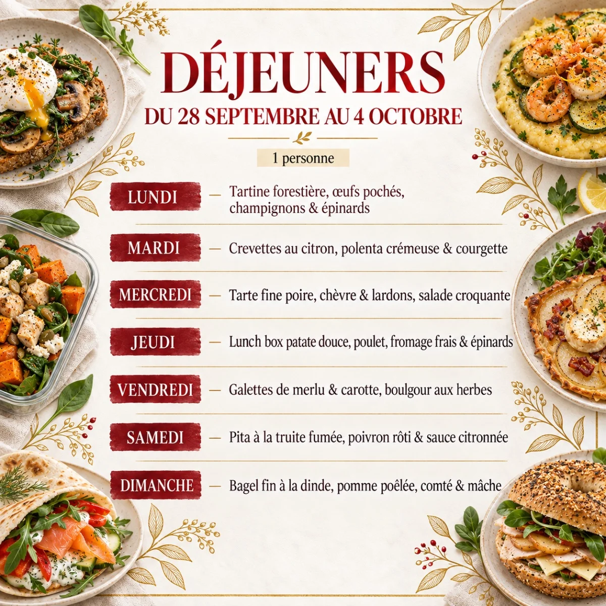 Semaine du 28 septembre au 4 octobre — récap 1