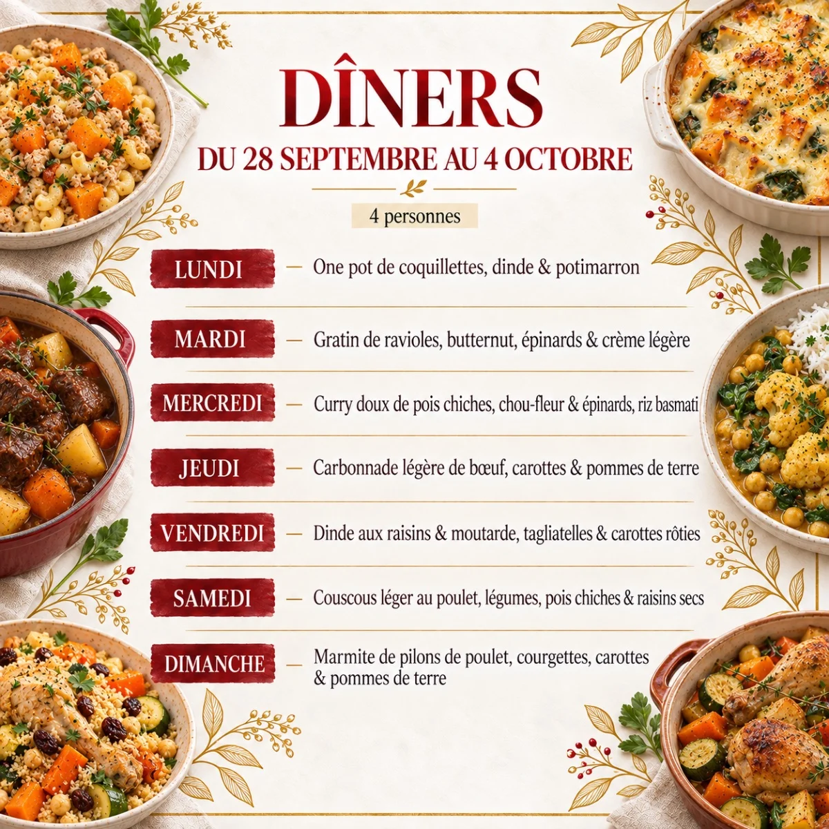 Semaine du 28 septembre au 4 octobre — récap 2