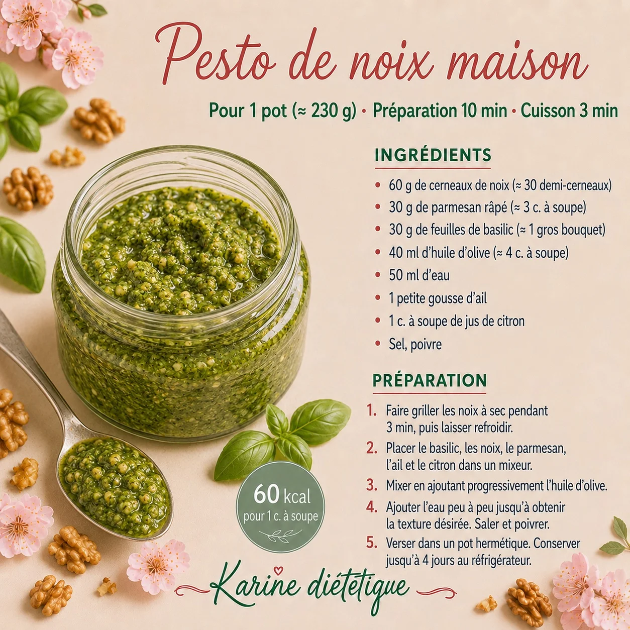 Pesto de noix maison