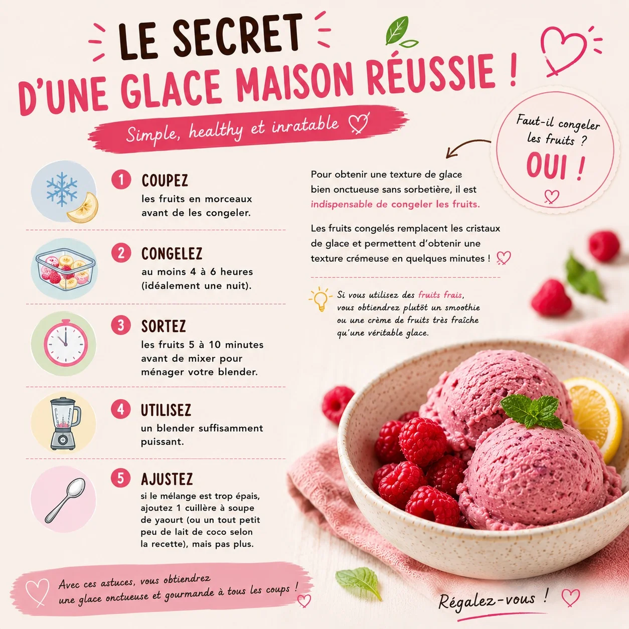 Réussir sa glace maison